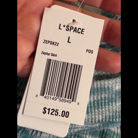 L*Space Zephyr Knit Midi Skirt & Zephyr Wrap Top Poolside/Blue Size L - Picture 11 of 14